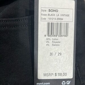 Black high waisted girlfriend jeans, Mavis Soho size W 31 L29